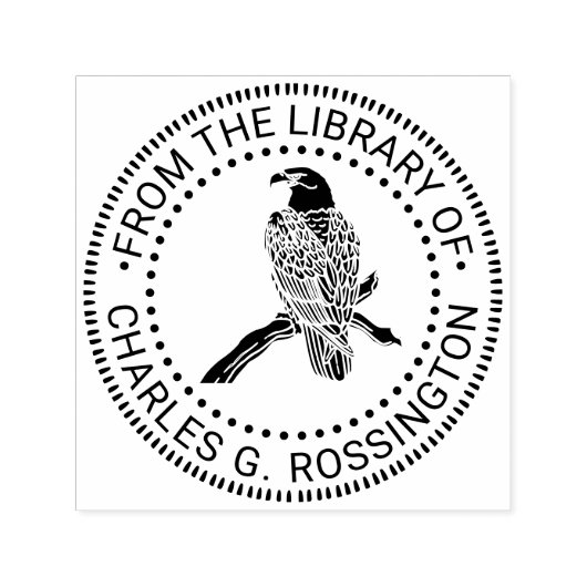 Majestueuze Amerikaanse zeearend op tak NT bibliot Zelfinktende Stempel (Design)