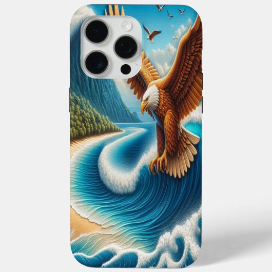 majestueuze arend stijgt boven zandstrand Case-Mate iPhone case (Achterkant)