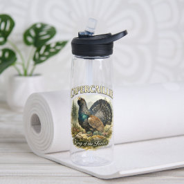 Majestueuze Auerhoen Waterkleur Illustratie Waterfles