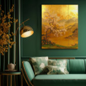 Majestueuze Aziatische geïnspireerde Gouden Dagera Canvas Afdruk