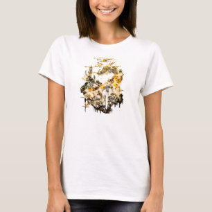 Majestueuze Aziatische Mythologie Draak Tempel Fan T-shirt