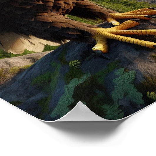 Majestueuze Bald Eagle in de ongerepte wildernis Poster (Hoek)