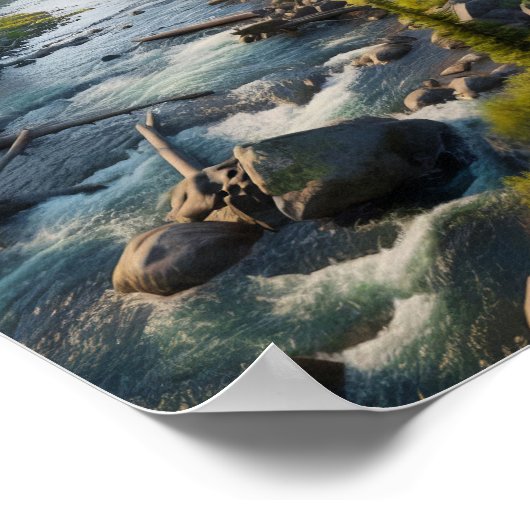 Majestueuze Bald Eagle in de ongerepte wildernis Poster (Hoek)