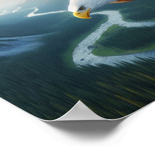 Majestueuze Bald Eagle in de ongerepte wildernis Poster (Hoek)