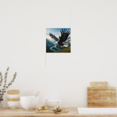 Majestueuze Bald Eagle in de ongerepte wildernis Poster (Keuken)