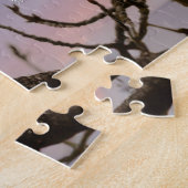 Majestueuze Bald Eagle onder volle maan Legpuzzel (Zijkant)