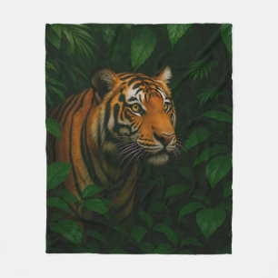 Majestueuze Bengaalse Tijger Jungle Portret Wilde Fleece Deken