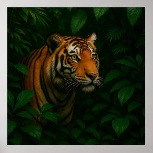Majestueuze Bengaalse Tijger Jungle Portret Wilde Poster