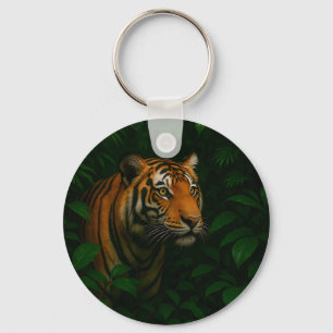Majestueuze Bengaalse Tijger Jungle Portret Wilde Sleutelhanger