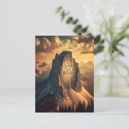 Majestueuze Berg: De Heer Is Mijn Rots Briefkaart (Staand voorkant)