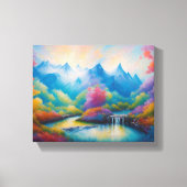Majestueuze berg oase canvas afdruk (Voorkant)