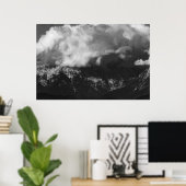 Majestueuze berg onder wolken poster (Thuiskantoor)