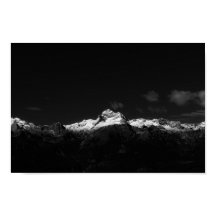 Majestueuze berg Triglav in zwart en wit