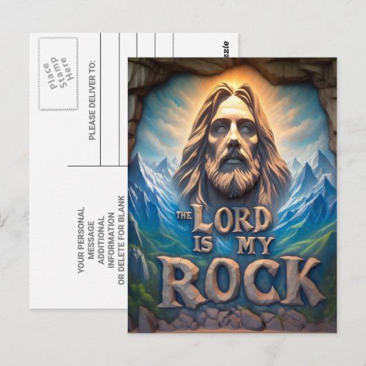Majestueuze bergen: De Heer is mijn rots Briefkaart (Voorkant / Achterkant)
