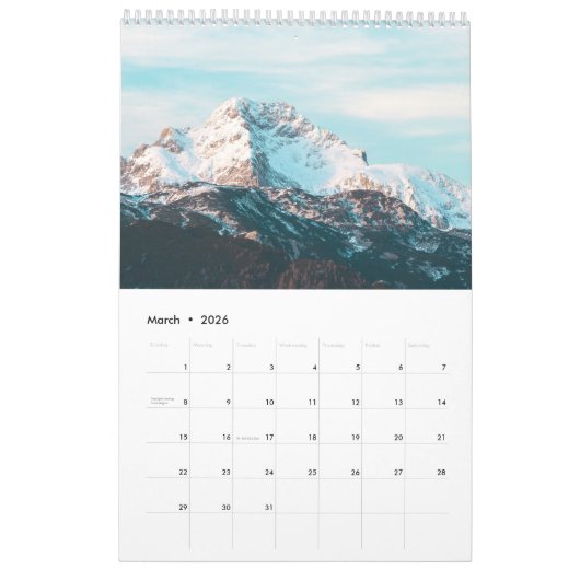 Majestueuze bergen landschap fotokalender kalender (Mar 2026)