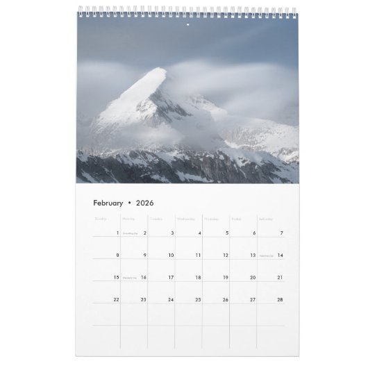 Majestueuze bergen landschap fotokalender kalender (Feb 2026)