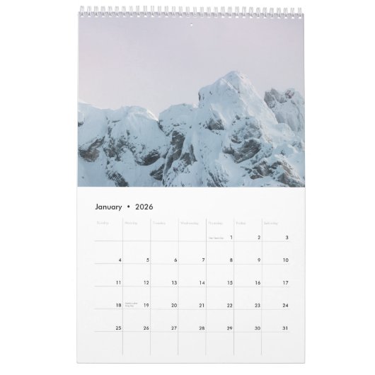 Majestueuze bergen landschap fotokalender kalender (Jan 2026)