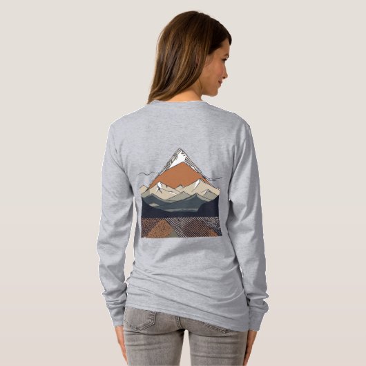 "Majestueuze bergen" T-shirt (Achterkant volledig)