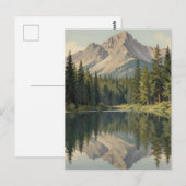 Majestueuze bergmeerreflectie briefkaart (Voorkant / Achterkant)