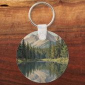 Majestueuze bergmeerreflectie sleutelhanger (Achterkant)