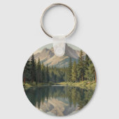 Majestueuze bergmeerreflectie sleutelhanger (Achterkant)