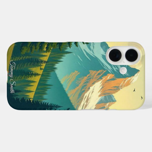 majestueuze bergtop Case-Mate iPhone case (Achterkant (horizontaal))