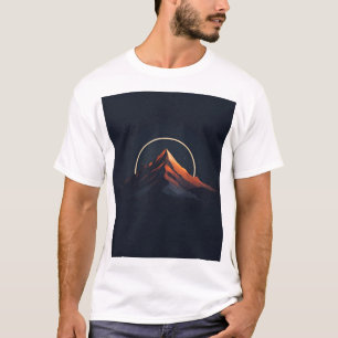 Majestueuze bergtop tegen sterrenhemel t-shirt