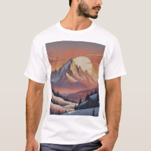 Majestueuze besneeuwde berglandschapskunst