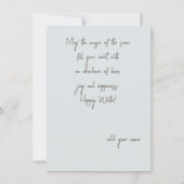 Majestueuze beukenboom in het winterbos bedankkaart (Achterkant)