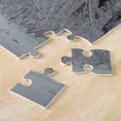 Majestueuze beukenboom in het winterbos legpuzzel (Zijkant)