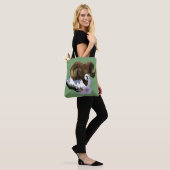 Majestueuze Bighorn Bruine Schaap Ram Groen Bergen Tote Bag (Op model)