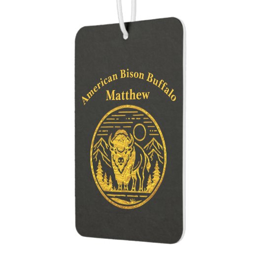 Majestueuze bizon in het berglandschap luchtverfrisser (Links)