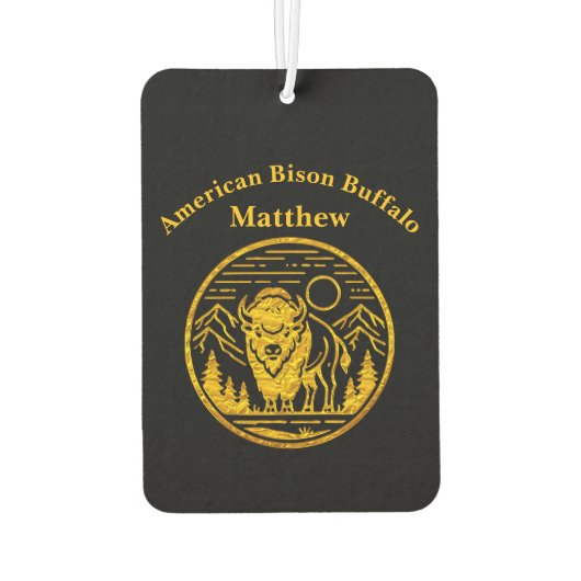 Majestueuze bizon in het berglandschap luchtverfrisser (Achterkant)