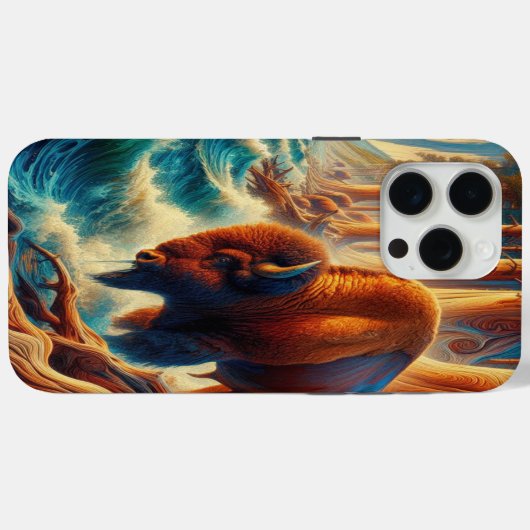 majestueuze bizon staat hoog Case-Mate iPhone case (Achterkant (horizontaal))