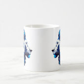 Majestueuze Blauwe Leeuw van Juda met Ster van Dav Koffiemok (Center)