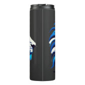 Majestueuze Blauwe Leeuw van Juda met Ster van Dav Thermosbeker (Achterkant)