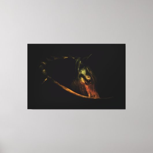 Majestueuze blik: beeldende kunst paardenportret canvas afdruk (Voorkant)
