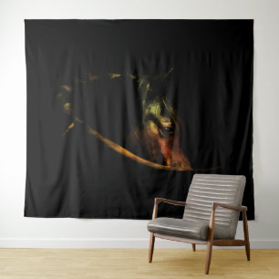 Majestueuze blik: Kunstzinnig paardenportret Wandkleed