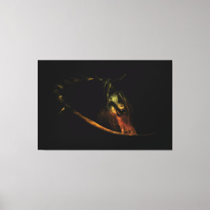 Majestueuze blik: paardportret in fijnere kunst canvas afdruk