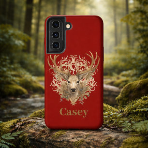 Majestueuze Bok - Aangepaste Naam Samsung Galaxy Hoesje