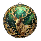 Majestueuze bok staren in een serene bos dartbord (Voorkant)