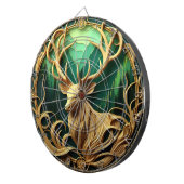 Majestueuze bok staren in een serene bos dartbord (Voorkant Rechts)