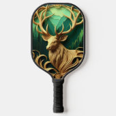 Majestueuze bok staren in een serene bos pickleball paddle (Voorkant)