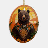Majestueuze bruine beer  keramisch ornament (Rechts)