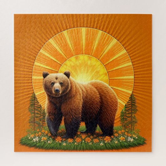 Majestueuze bruine beer legpuzzel (Verticaal)
