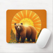 Majestueuze bruine beer  muismat (Met muis)