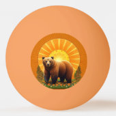 Majestueuze bruine beer pingpongbal (Achterkant)