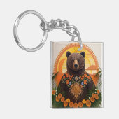 Majestueuze bruine beer sleutelhanger (Voorkant Links)
