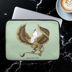 Majestueuze Bruine Fantasie Griffin Mythische Gryp Laptop Sleeve