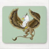 Majestueuze Bruine Fantasie Griffin Mythische Gryp Muismat (Voorkant)